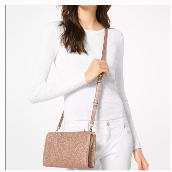 rose gold large clutch bag